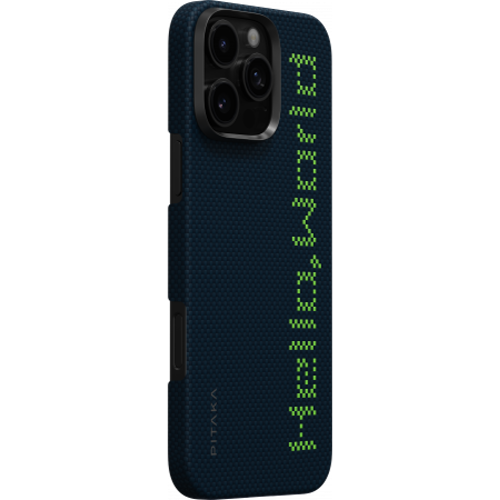 Чехол Pitaka Tactile Woven для iPhone 16 Pro (Hello World) - GorbTech