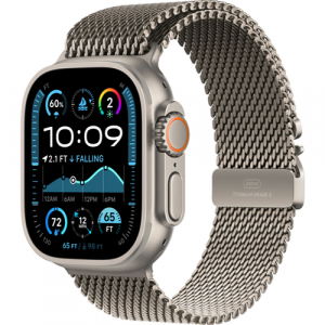 Смарт-часы Apple Watch Ultra 2 (2024) 49mm Natural Titanium Case with Titanium Milanese Loop (Титановый) - GorbTech