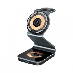 Беспроводное зарядное устройство MItrifON Magnetic Wireless charger stand 3в1 15W Графитовый - GorbTech