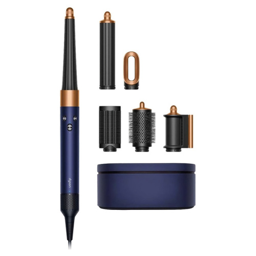 Стайлер Dyson Airwrap Complete Long HS08 id Straight+Wavy Prussian Blue (Синий/Медный) - GorbTech