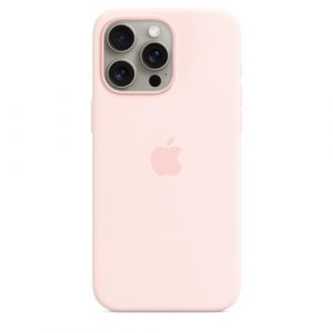 Силиконовый чехол Apple для iPhone 15 Pro Max Silicone Case with MagSafe - Light Pink (Розовый) - GorbTech