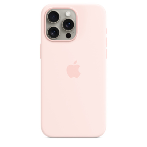 Силиконовый чехол Apple для iPhone 15 Pro Max Silicone Case with MagSafe - Light Pink (Розовый) - GorbTech