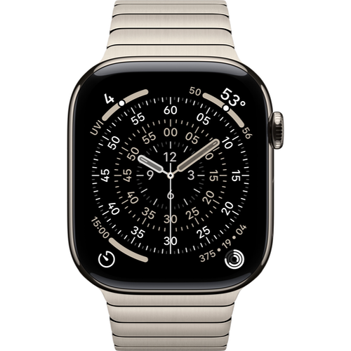 Смарт-часы Apple Watch Series 11 (GPS+Cellular) 46mm Natural Titanium Case with Natural Link Bracelet (Титановый) - GorbTech
