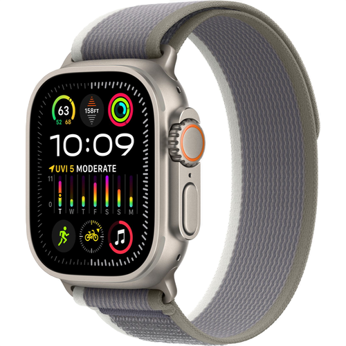 Смарт-часы Apple Watch Ultra 2 (2023) 49mm Titanium Case with Trail Loop Green/Gray (Зеленый/Серый) - GorbTech