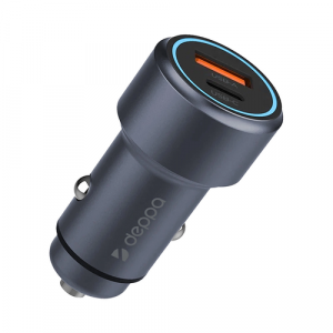 Автомобильное зарядное устройство Deppa USB A + USB-C 48w (Серый) - GorbTech