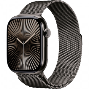 Смарт-часы Apple Watch Series 10 (GPS+Cellular) 46mm Slate Titanium Case with Slate Milanese Loop (Графитовый) - GorbTech