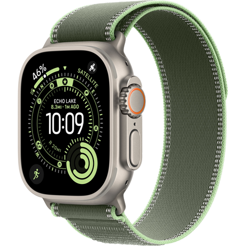 Смарт-часы Apple Watch Ultra 3 (2025) 49mm Natural Titanium Case with Trail Loop Green/Neon (Зеленый/Неоновый) - GorbTech