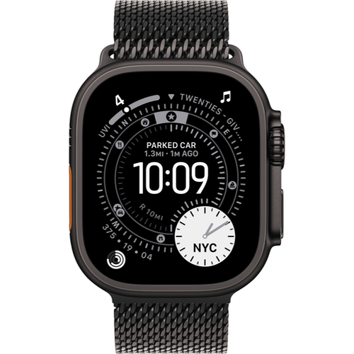 Смарт-часы Apple Watch Ultra 3 (2025) 49mm Black Titanium Case with Titanium Milanese Loop Black (Черный титан) - GorbTech