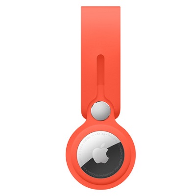 Силиконовый брелок-подвеска Apple для AirTag Electric Orange (Солнечный апельсин) - GorbTech