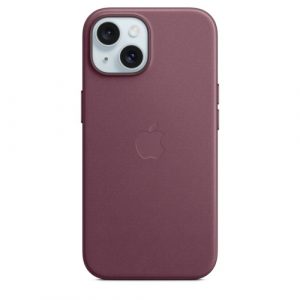 Тканевый чехол Apple для iPhone 15 FineWoven Case with MagSafe - Mulberry (Шелковица) - GorbTech