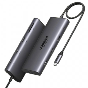 USB адаптер UGREEN 15534 10в1 CM639 (Серый) - GorbTech