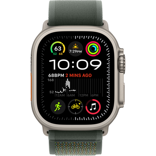 Смарт-часы Apple Watch Ultra 2 (2024) 49mm Natural Titanium Case with Trail Loop Green (Зеленый) - GorbTech