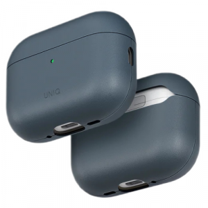 Кожаный чехол UNIQ Lyden Vex Leatherette для Airpods Pro 3 Ash Blue (Синий) - GorbTech