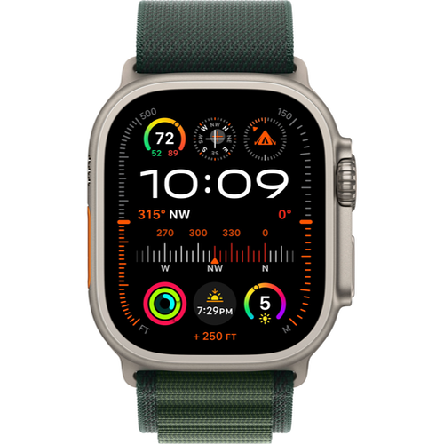 Смарт-часы Apple Watch Ultra 2 (2024) 49mm Natural Titanium Case with Alpine Loop Dark Green (Темно-Зеленый) - GorbTech