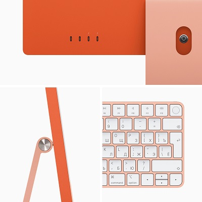 Моноблок Apple iMac 24 M3 (2023) Orange (Оранжевый) (M3 8-core CPU/16GB/256Gb/10-Core GPU) - GorbTech