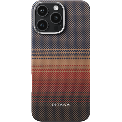 Чехол Pitaka Tactile Woven case для iPhone 16 Pro Max (Sunset) - GorbTech