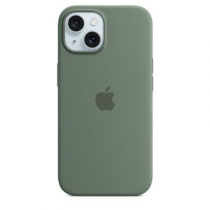 Силиконовый чехол Apple для iPhone 15 Silicone Case with MagSafe - Cypress (Зеленый) - GorbTech