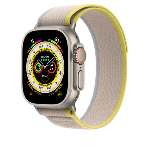 Ремешок для Apple Watch Ultra 49mm Yellow/Beige Trail Loop - S/M (Желтый/Бежевый) - GorbTech
