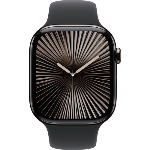 Смарт-часы Apple Watch Series 10 (GPS+Cellular) 46mm Slate Titanium Case with Black Sport Band (Графитовый) - GorbTech